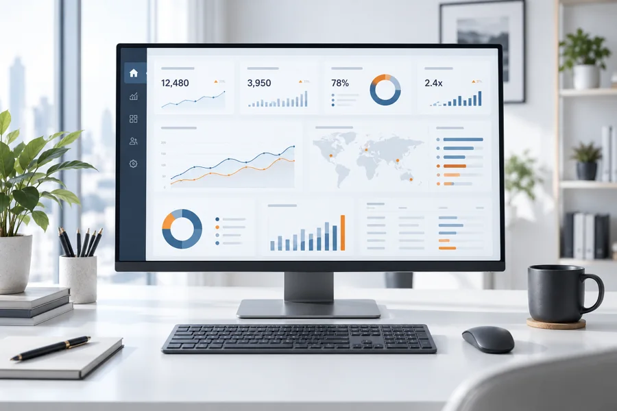 Conceptbeeld van desktopsoftware