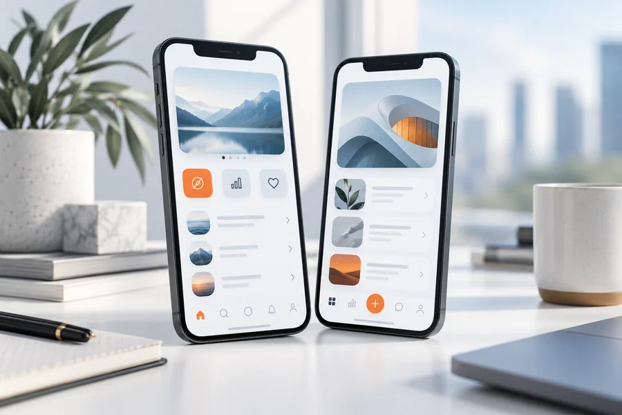 Conceptbeeld van mobiele apps